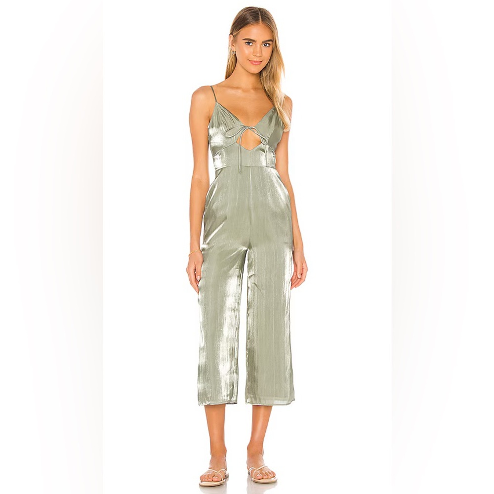 Song of Style Carter Jumpsuit in Sage Green